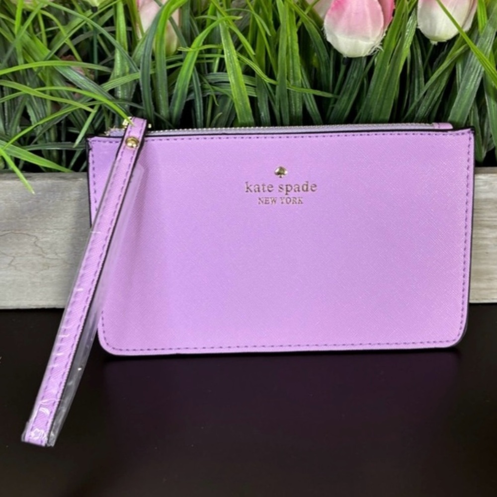 Kate Spade Wristlet Large NWT Light Purple - Picture 2 of 6
